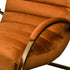 Burnt Orange And Brass Ribbed Ark Chair
