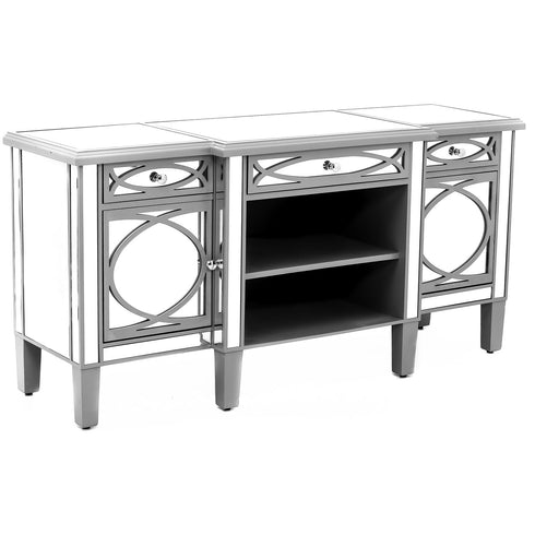 Paloma Collection Mirrored Media Unit