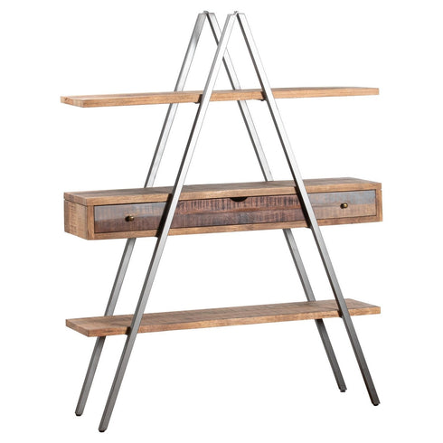 Reclaimed Industrial Bookcase With Drawers