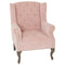 Blush Pink Wing Back Chair