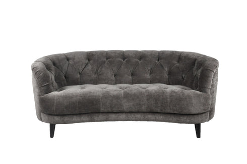 2 Seater Sofa - Chenille Grey Fabric