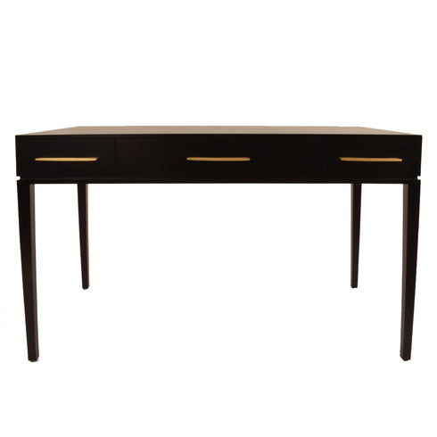 3 Drawer Desk Mahogany Black Stain