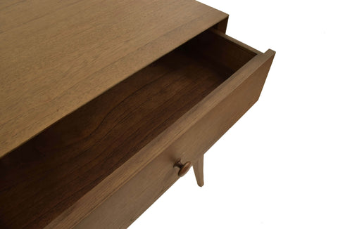 2 Drawer Dressing Table - Warm Grey Brown Finish