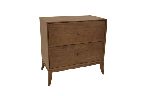 2 Drawer Chest - Warm Grey Brown Finish
