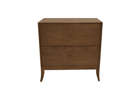 2 Drawer Chest - Warm Grey Brown Finish