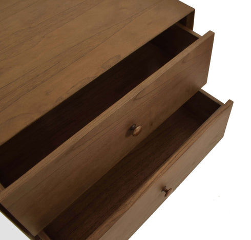 2 Drawer Chest - Warm Grey Brown Finish