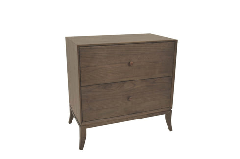 2 Drawer Chest Dark Brown - Wood