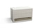 2 Drawer Wide Side Table - White Veneer With Seamless Absent Feet