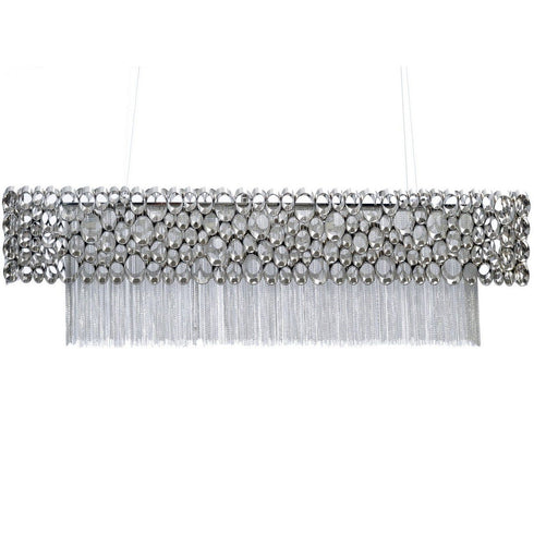 Libra Venus Nickel Rectangular Chandelier G9 40W