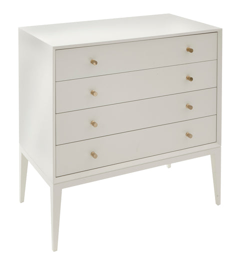 4 Drawer Chest - White Veneer Finish
