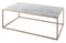 White Marble Coffee Table With Brass Frame
