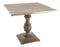 Square Dining Table - Oak Finish With Brass Edge
