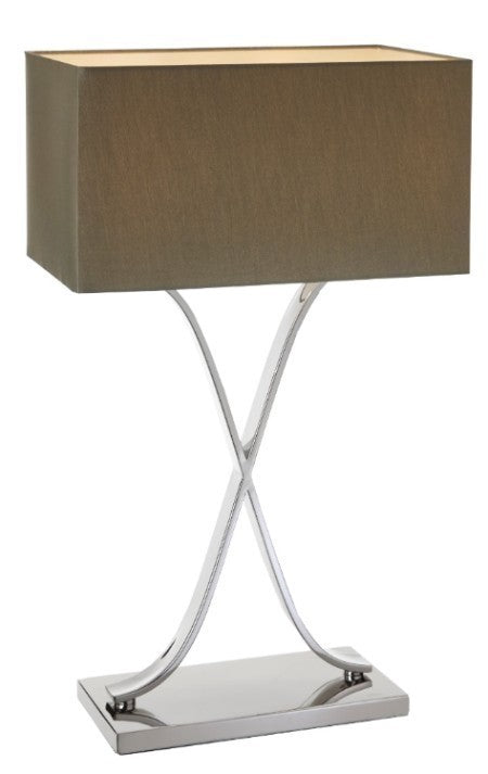 Tall Nickel Finish Table Lamp