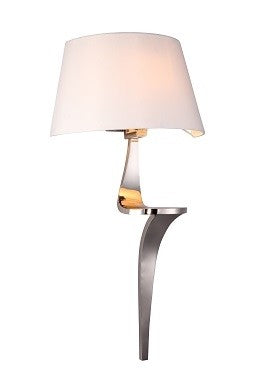 Pair Of Nickel Finish Wall Lamps