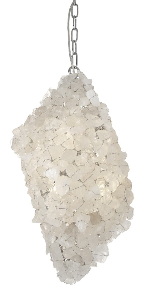 Pendant Light Crystal Stone with Chrome Finish