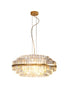 Dia80cm Pendant Brass Finish - Metal and Crystal