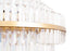 Dia80cm Pendant Brass Finish - Metal and Crystal