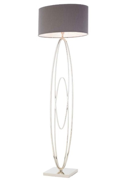 Rings Nickel Finish Floor Lamp