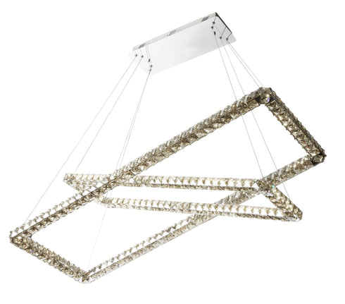 Long Ceiling Light With Chrome Frame