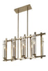 Long Pendant with Cognac Brass and Antique Brass Finish