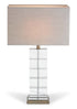 Brass And Clear Crystal Table Lamp