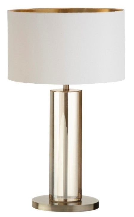 Tall Antique Brass Finish Table Lamp