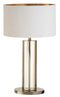 Tall Antique Brass Finish Table Lamp