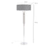 Libra Langan Floor Lamp In Nickel With Black Shade E14 40W
