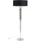 Libra Langan Floor Lamp In Nickel With Black Shade E14 40W