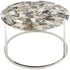 Libra Agate Round Coffee Table On Nickel Frame