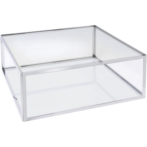 Libra Linton Stainless Steel And Glass Square Coffee Table