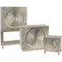 Libra Coco Silver Embossed Metal 2 Door Bar Cabinet