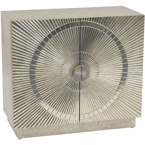 Libra Coco Silver Embossed Metal 2 Small Cabinet