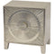 Libra Coco Silver Embossed Metal 2 Drawer Bedside Table