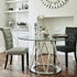 Libra Linton Stainless Steel & Glass 4 Seater Round Dining Table