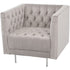 Libra Arya Mink Velvet Button Detail Occasional Chair