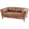 Libra Botanical Tan Leather Two Seater Sofa