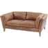 Libra Botanical Tan Leather Two Seater Sofa