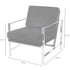 Libra Caverly Black Velvet Chrome Frame Occasional Chair