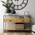 Libra Kempsey Fir Wood And Iron Console Table