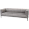 Libra Belgravia Grey Three Seater Ribbed Sofa