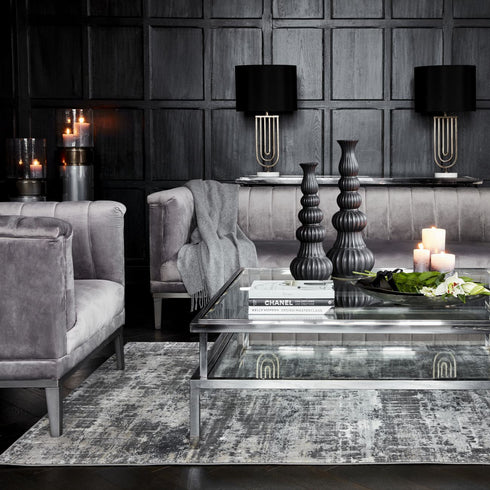 Libra Belgravia Grey Ribbed Occasional Chair