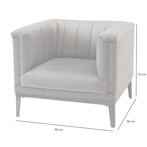Libra Belgravia Grey Ribbed Occasional Chair