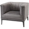 Libra Belgravia Grey Ribbed Occasional Chair