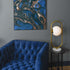 Libra Arya Blue Velvet Button Detail Occasional Chair
