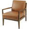 Libra Albury Tan Leather And Wood Occasional Chair