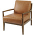 Libra Albury Tan Leather And Wood Occasional Chair