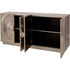 Libra Coco Silver Embossed Metal 4 Door Buffet