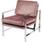 Libra Caverly Club Chair with Chrome Frame