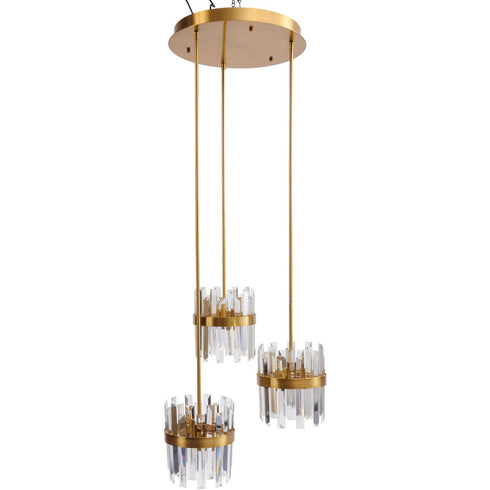 Libra Set Of Three Crystal Pendant Lights E14 40W 12